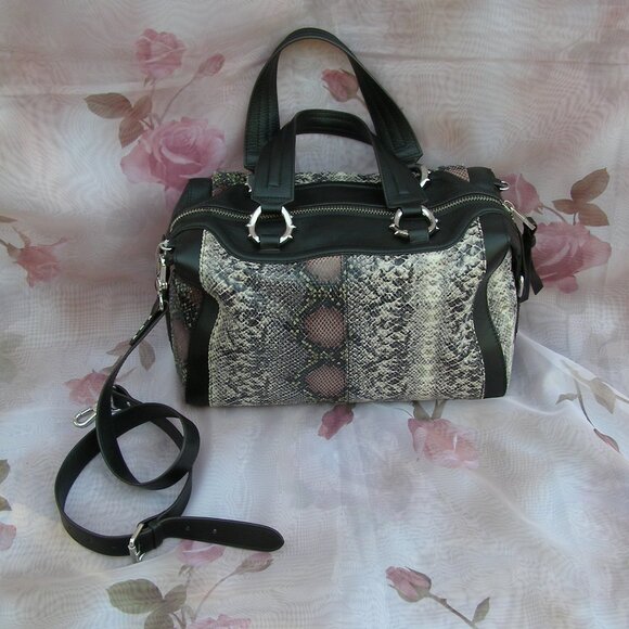 NEW Aimee Kestenberg Leather Snake Print Handbag - Picture 4 of 16